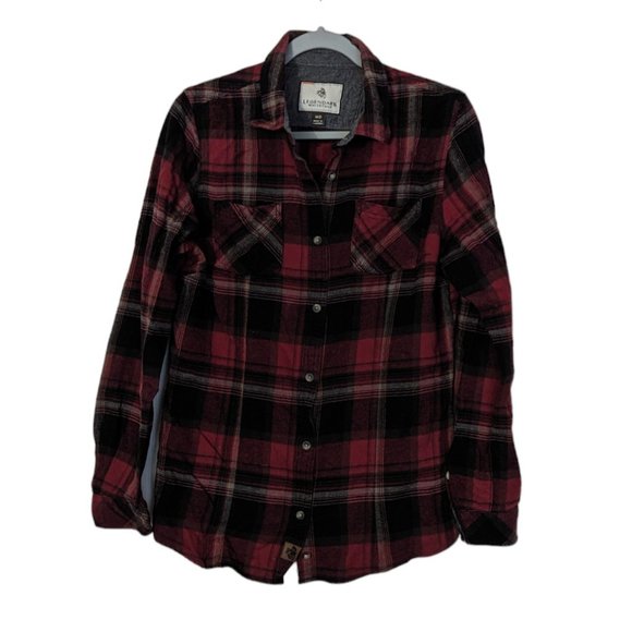 Legendary Whitetails Tops - Women's Legendary Whitetails button down flannel plaid shirt, multi, size M